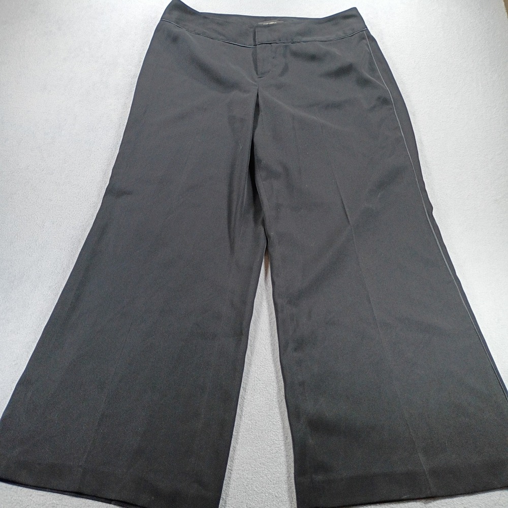 Lane Bryant Women Dress Pants Black 14 Wide Leg Trousers Workwear